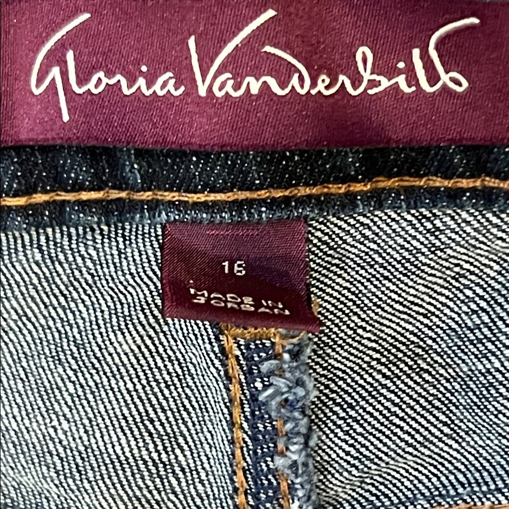 Gloria Vanderbilt Size 16 Missy Short Dark Indigo Jeans - Picture 3 of 13